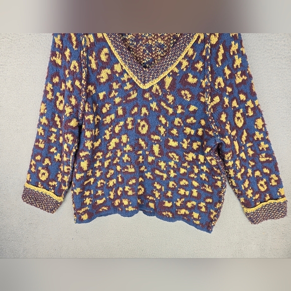 Free People Womens Oversized Sweater Sz S Little Animal Chunky Knit Ling Sleeves - Picture 4 of 14